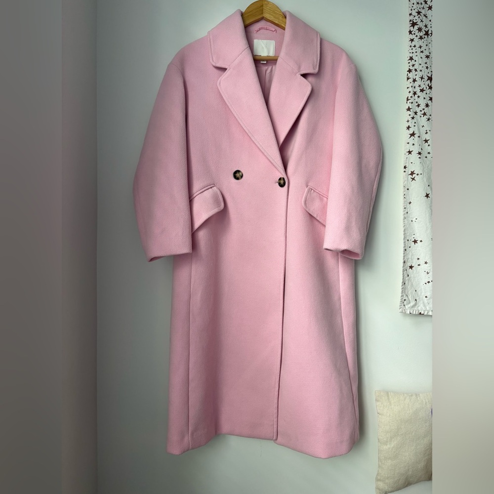 H & M pink oversized coat size XXS, 2022- 2023 and inter collection sold out